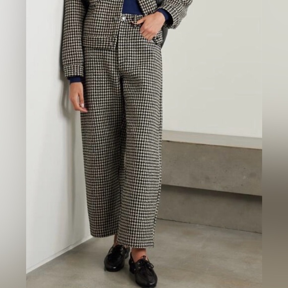 FRAME Tweed Houndstooth Barrel Women's Pants - Picture 4 of 5